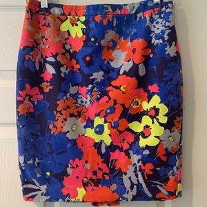 Floral LOFT pencil skirt